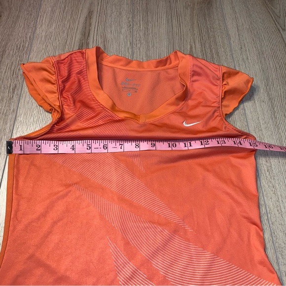 Nike orange collared collar golf shirt short sleeve shirt top tee - Picture 5 of 6